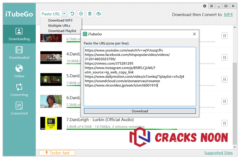 iTubeGo YouTube Downloader Crack